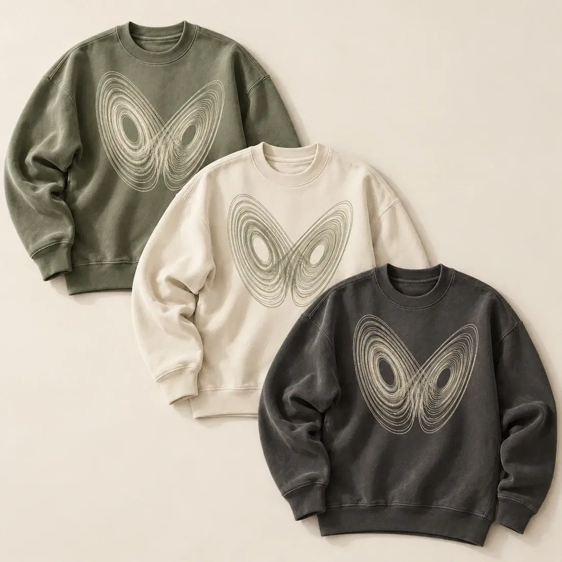 Outputs — illustrative sage crewneck concept