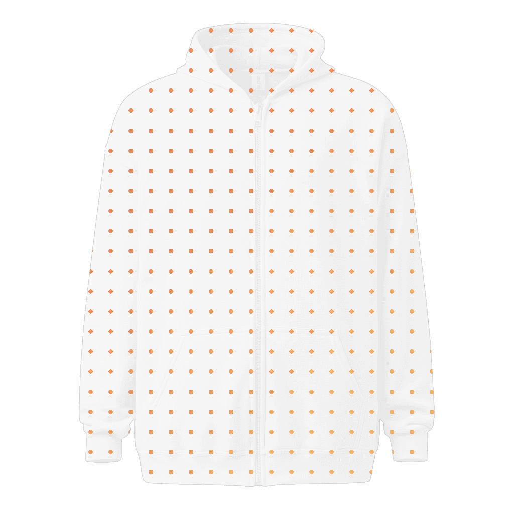 Gildan 18600 Heavy Blend Full-Zip Hooded Sweatshirt, White front